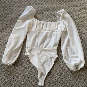 white puffy body suit princess polly